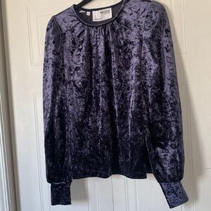 Selected Femme | Purple crushed Velvet Top size XS